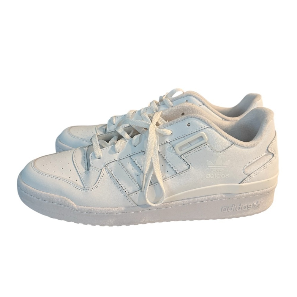 Adidas Forum Low Triple White Sneakers Men’s 15 Basketball Streetwear NWOB Flaw